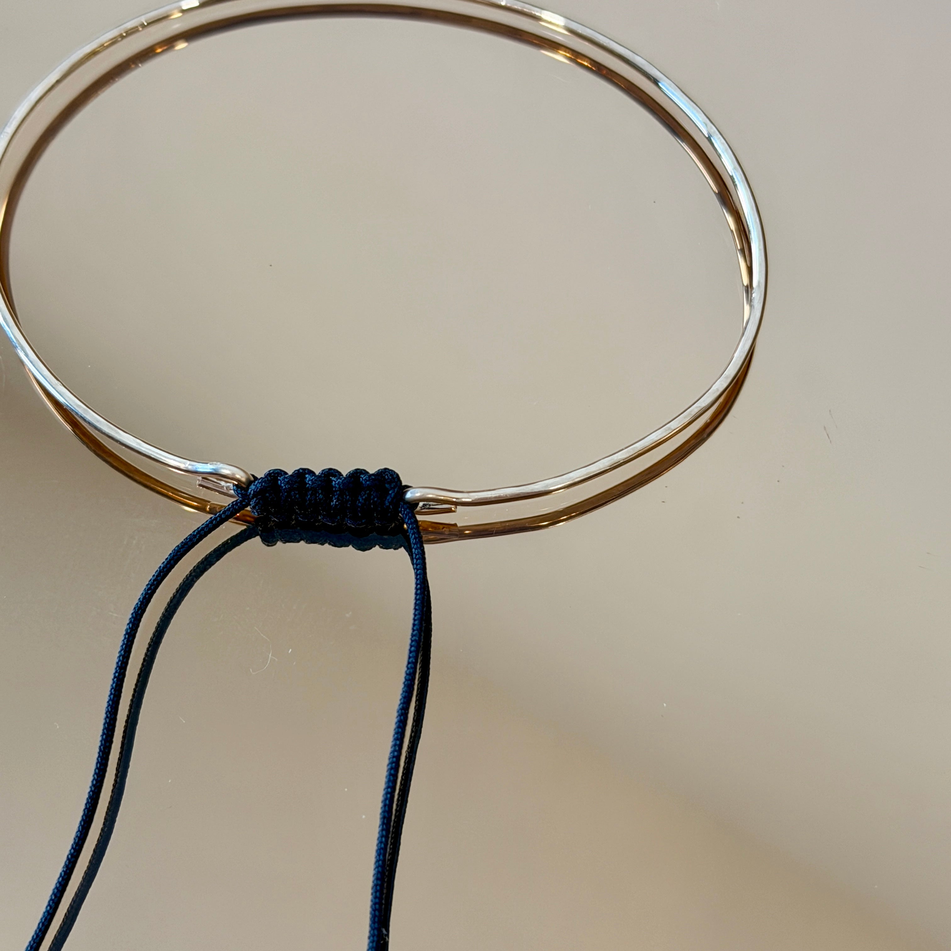 Medium Gold Bracelet with Knotted Accent