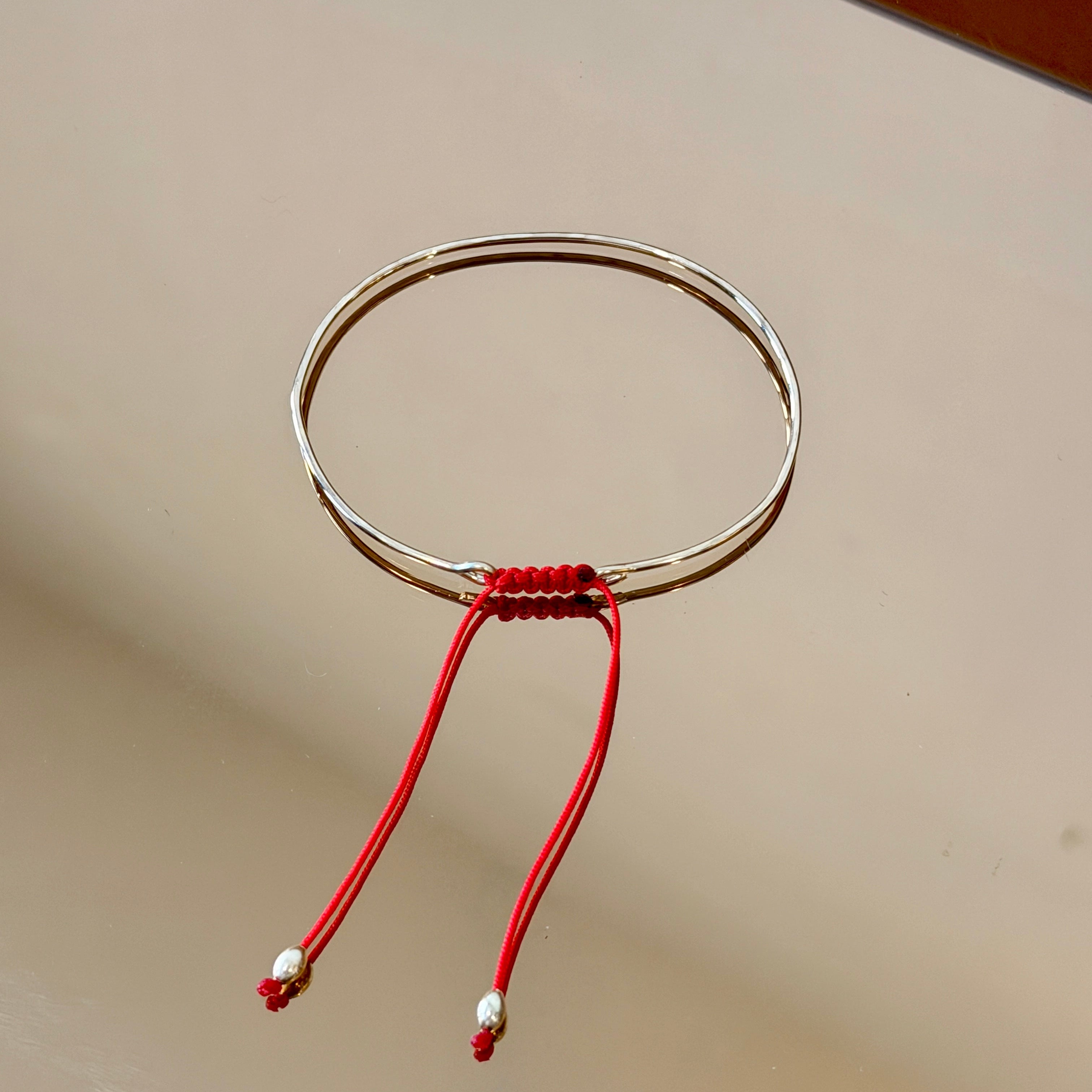 Medium Gold Bracelet with Knotted Accent