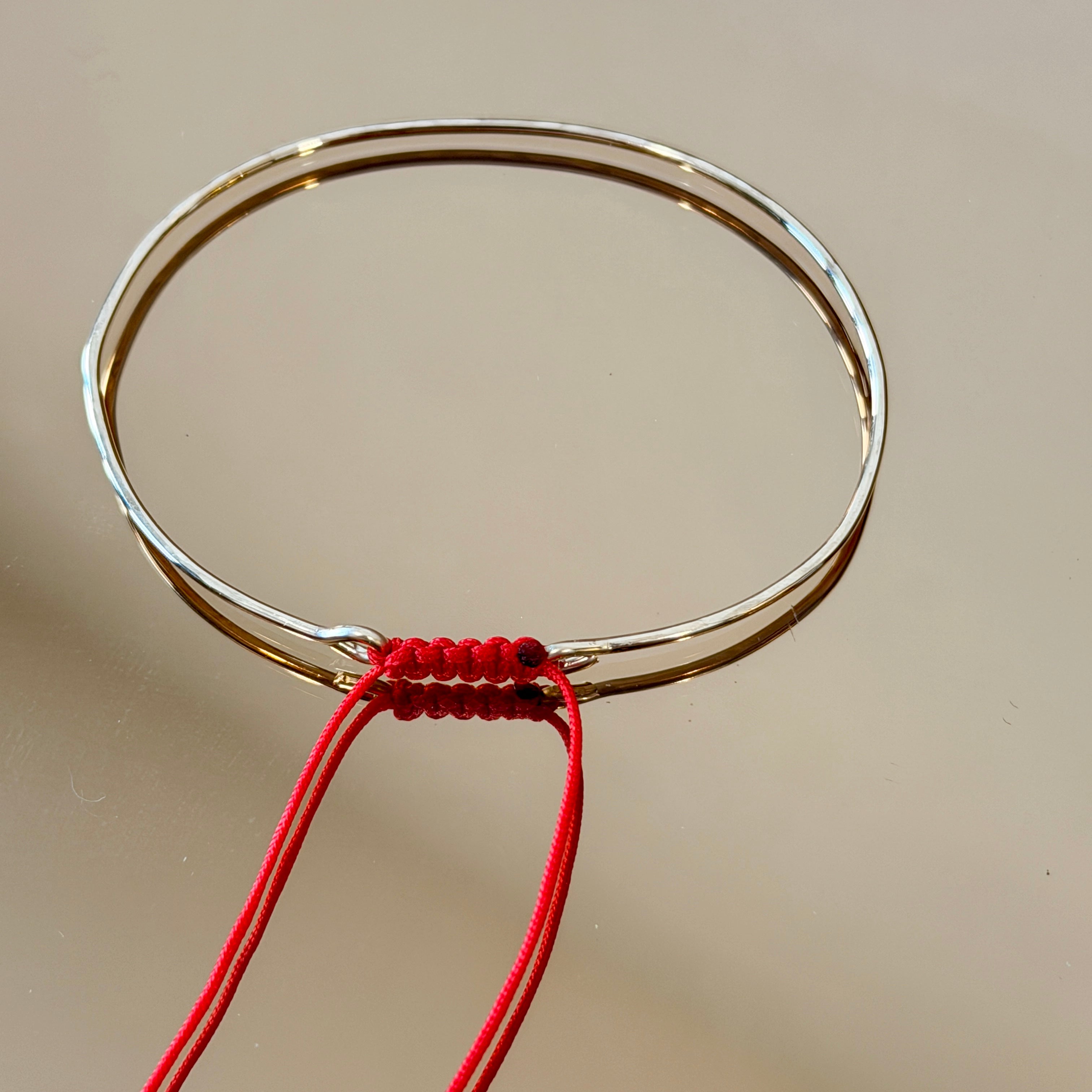 Medium Gold Bracelet with Knotted Accent