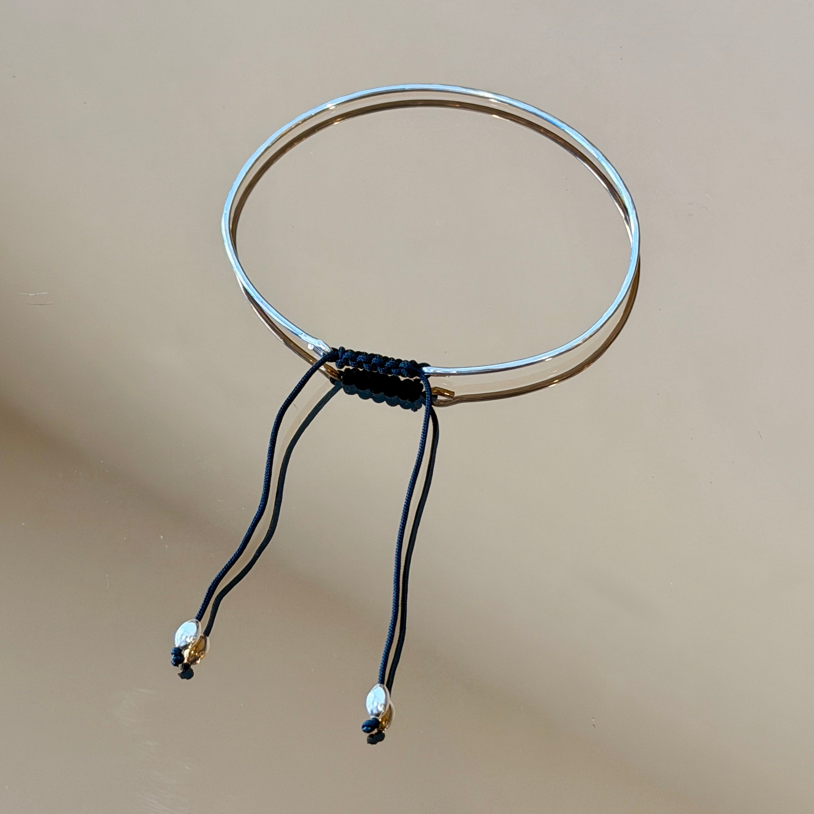 Medium Silver Bracelet with Knotted Accent