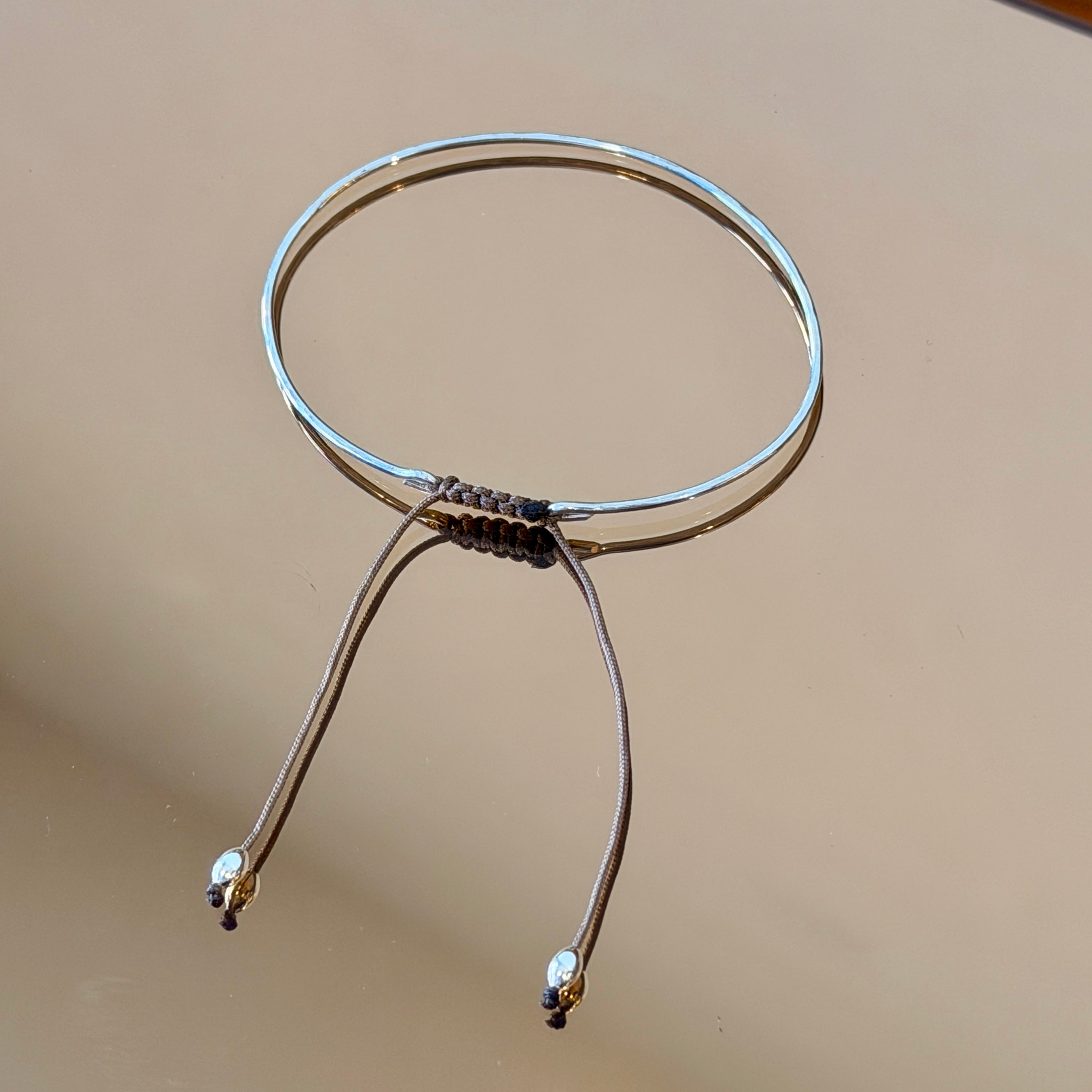 Medium Silver Bracelet with Knotted Accent