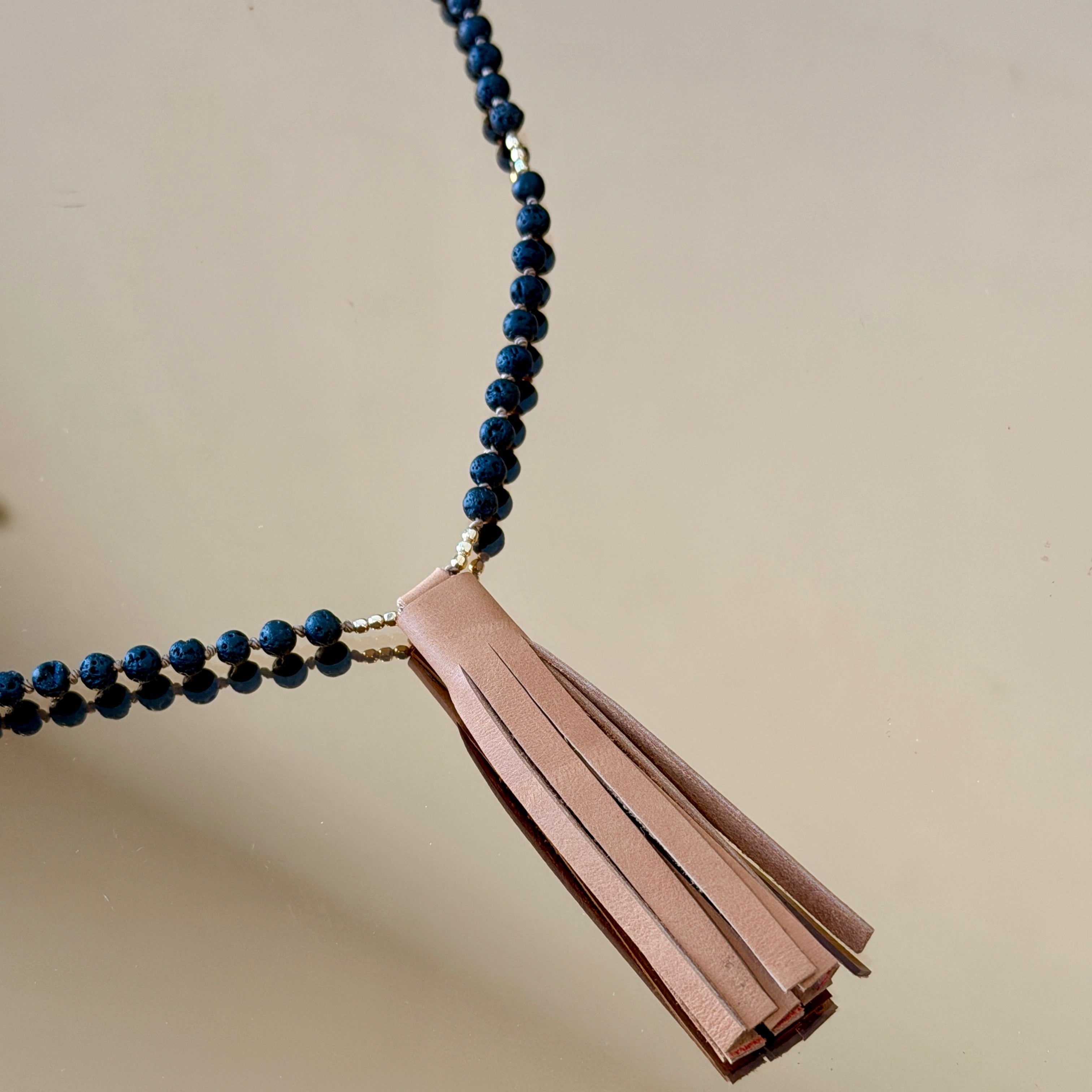 Gold Mala Tassel Necklace