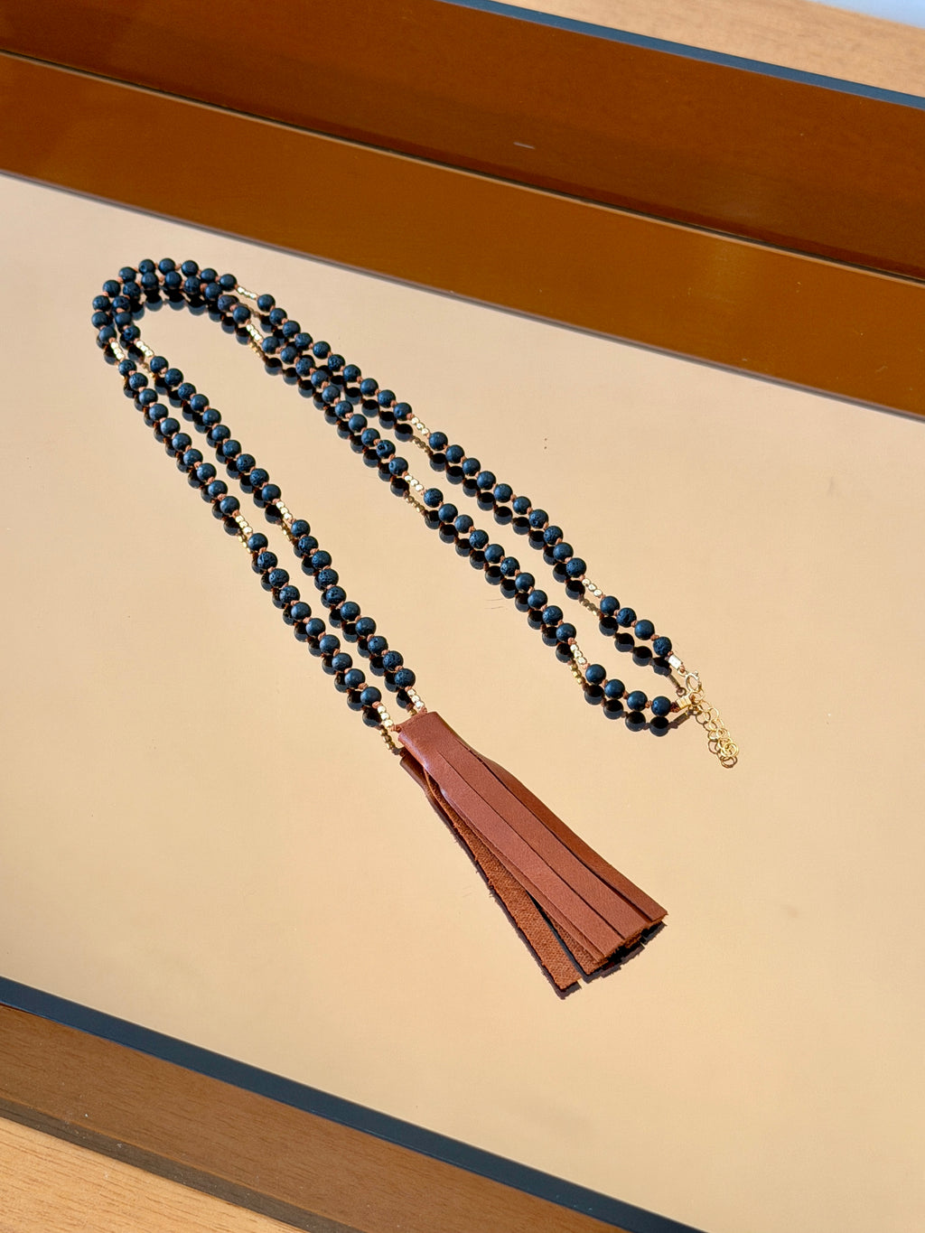Gold Mala Tassel Necklace