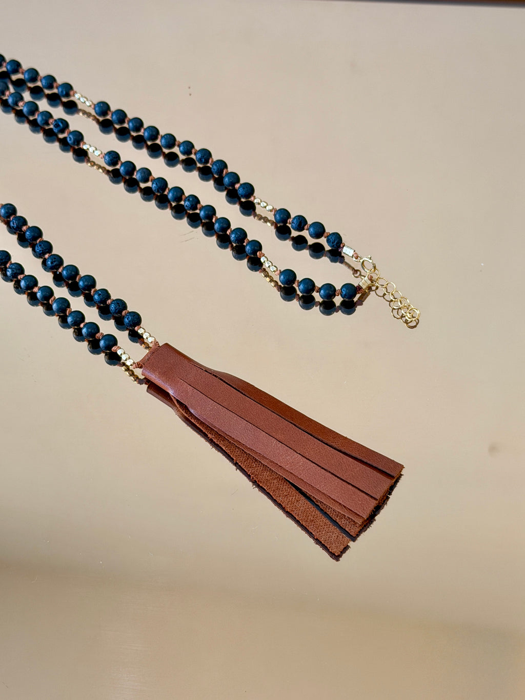 Gold Mala Tassel Necklace