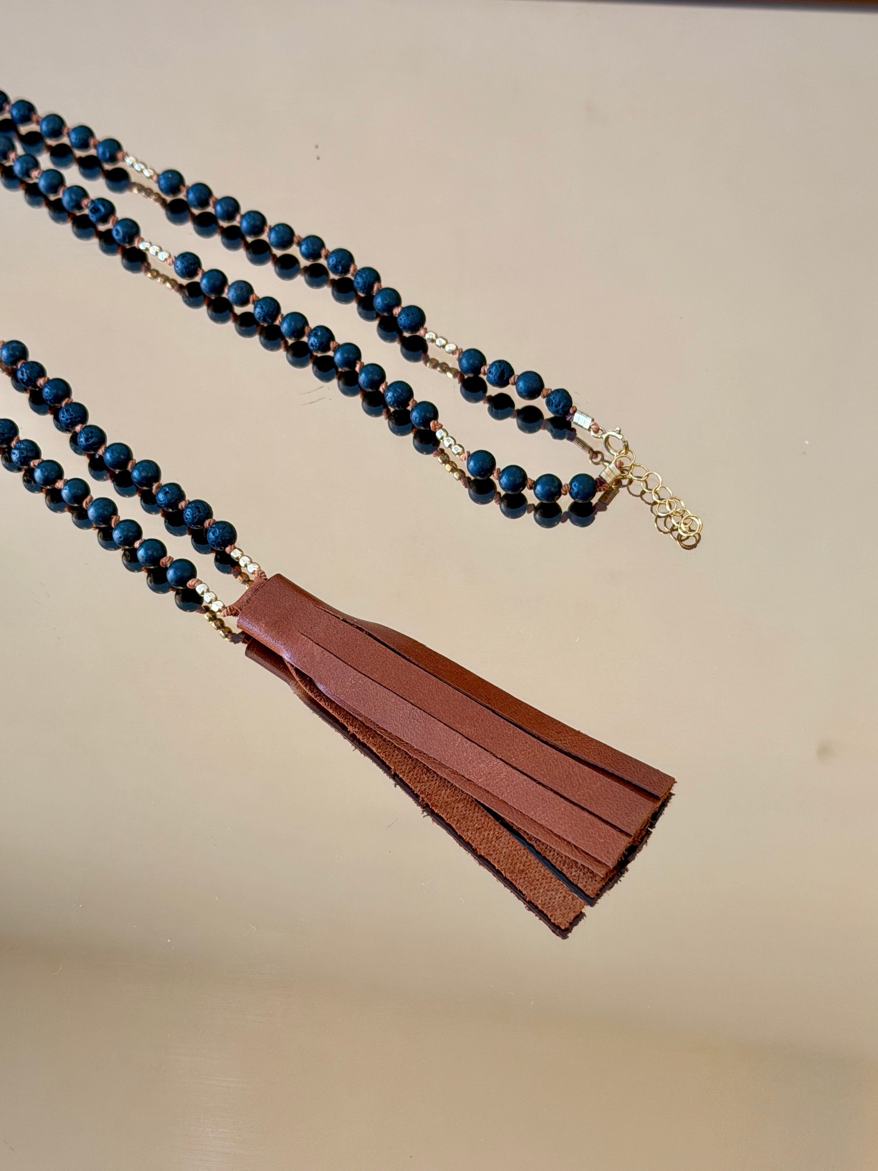 Gold Mala Tassel Necklace