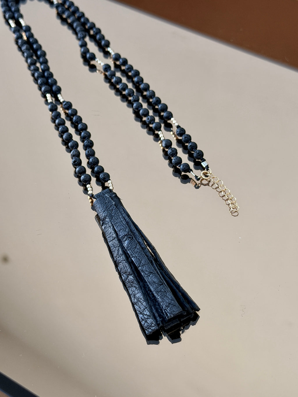 Gold Mala Tassel Necklace