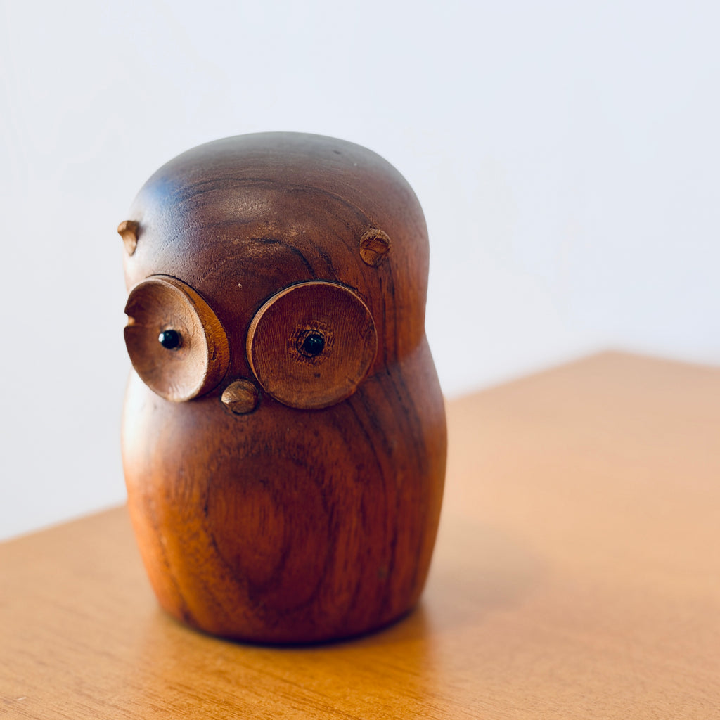 Wooden Owl Sculpture