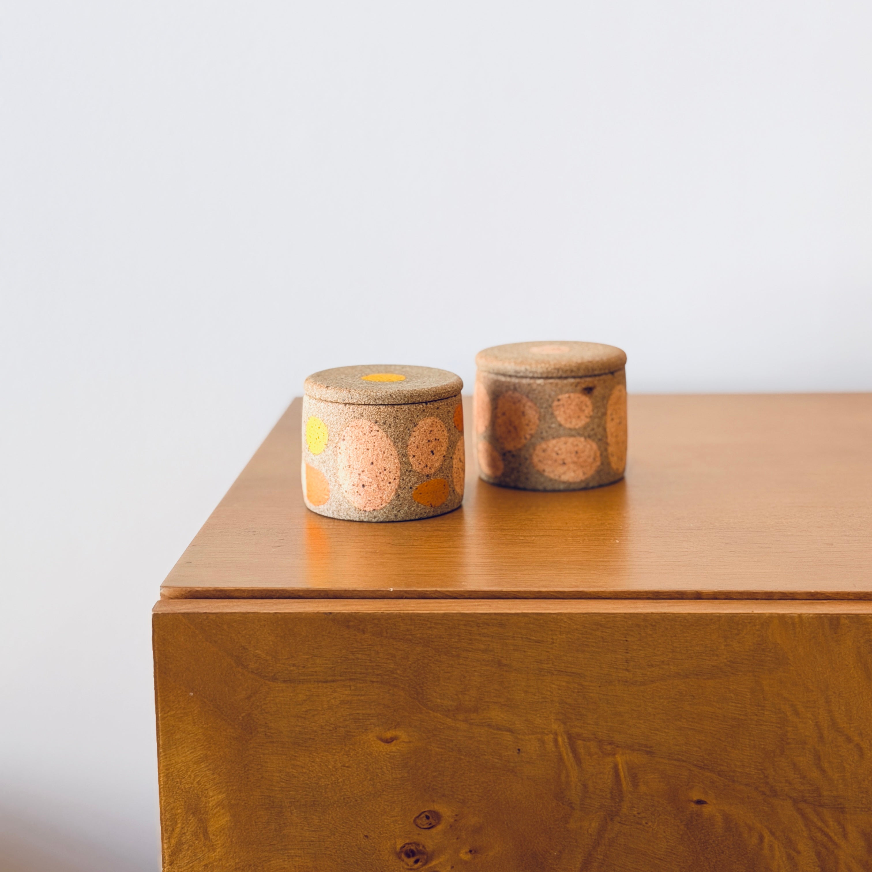 Bean Lidded Salt Jar