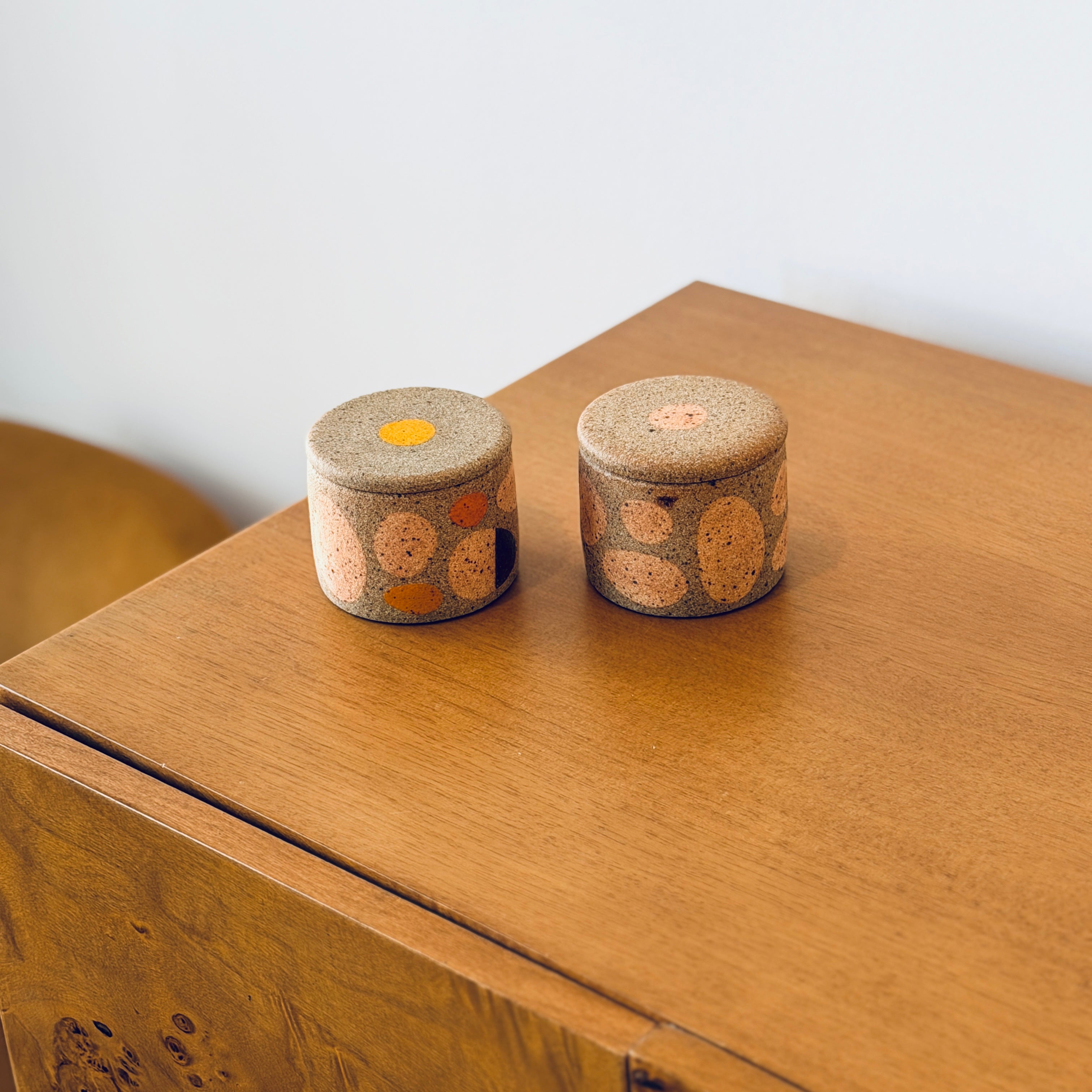 Bean Lidded Salt Jar