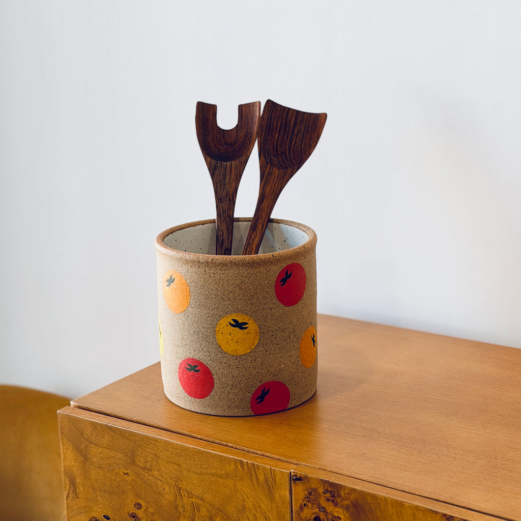 Hand-Painted Utensils Holder