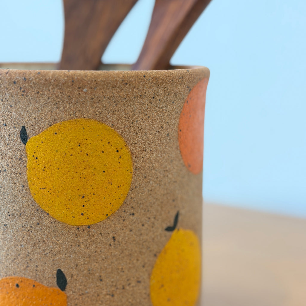 Hand-Painted Utensils Holder