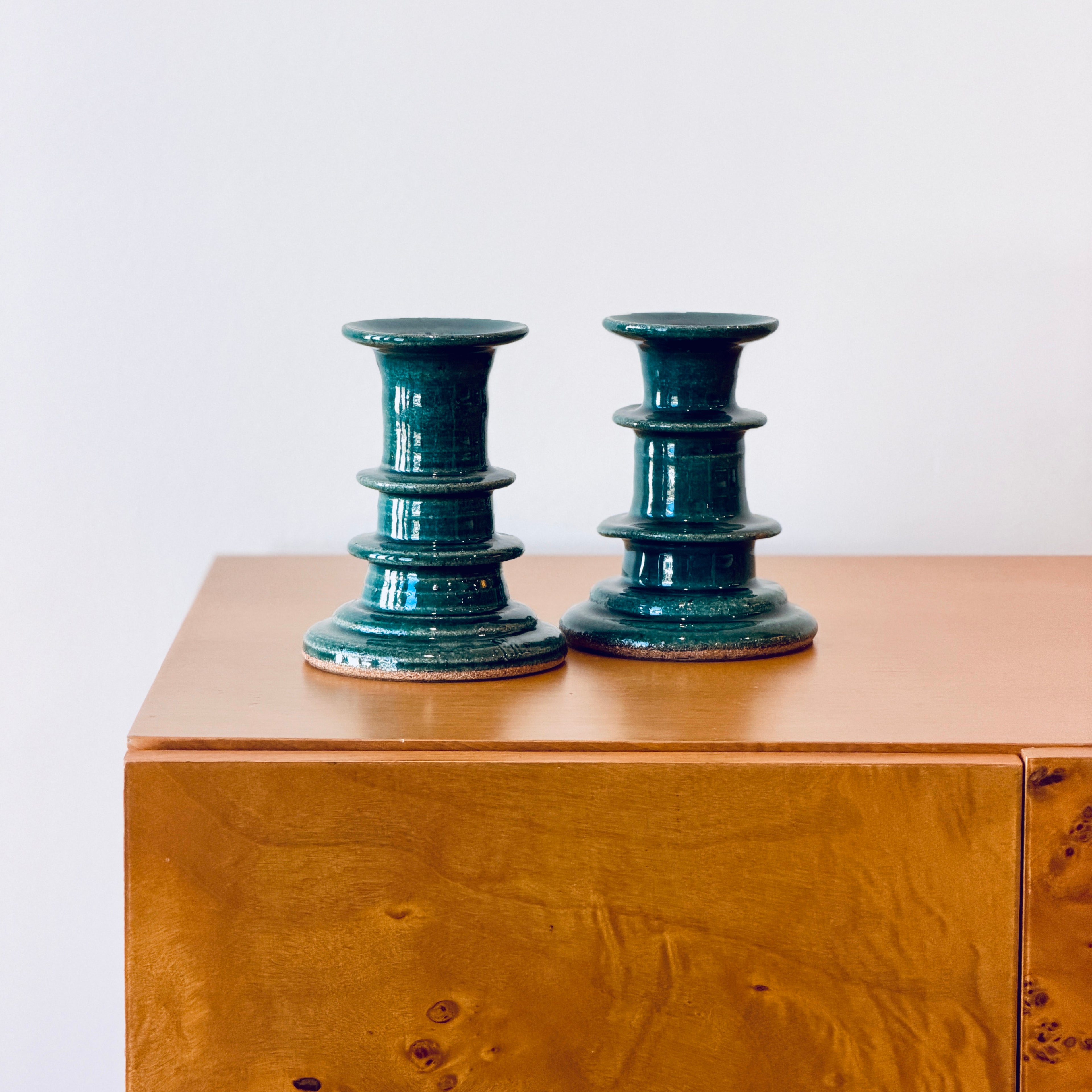 Temple Candle Stick - Green