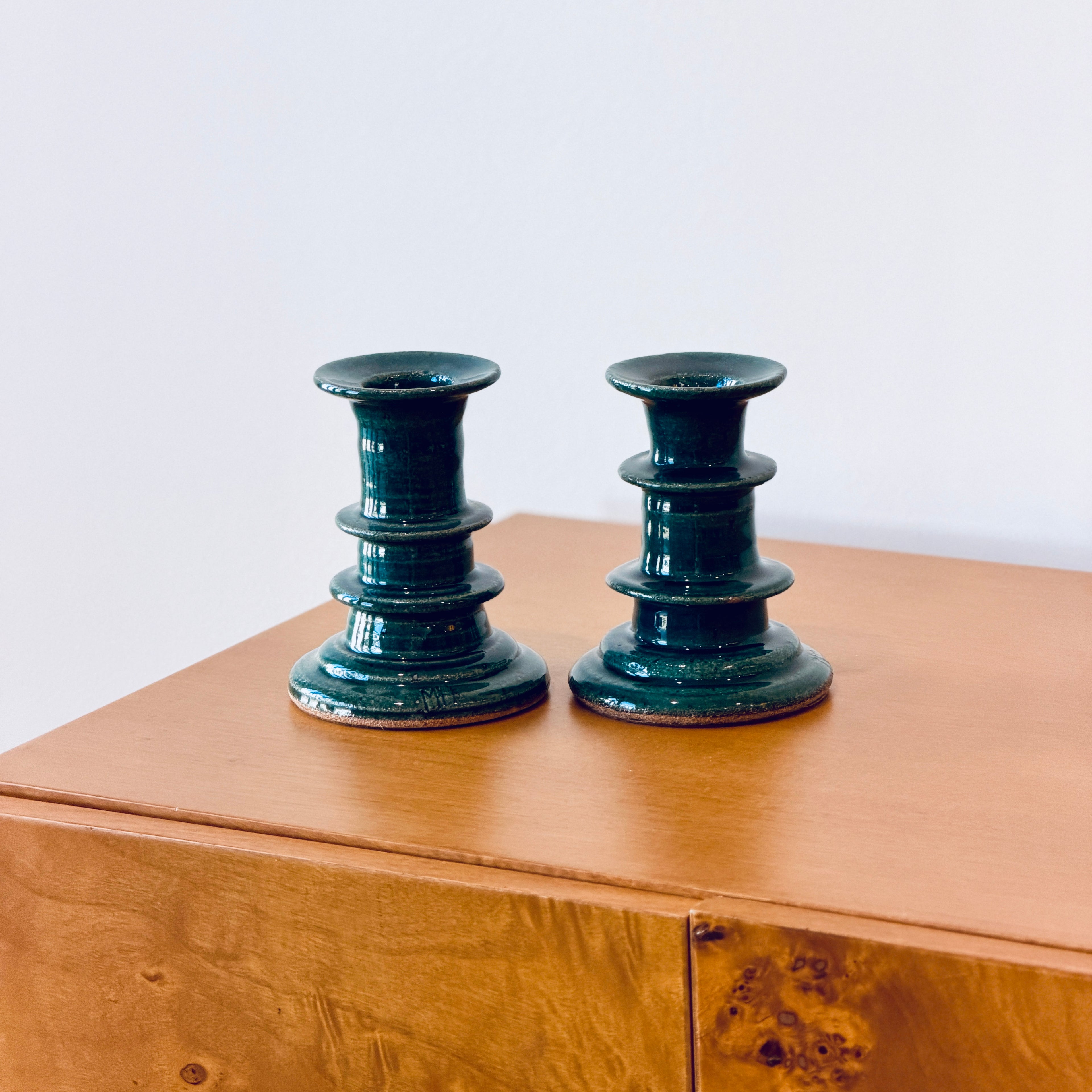 Temple Candle Stick - Green