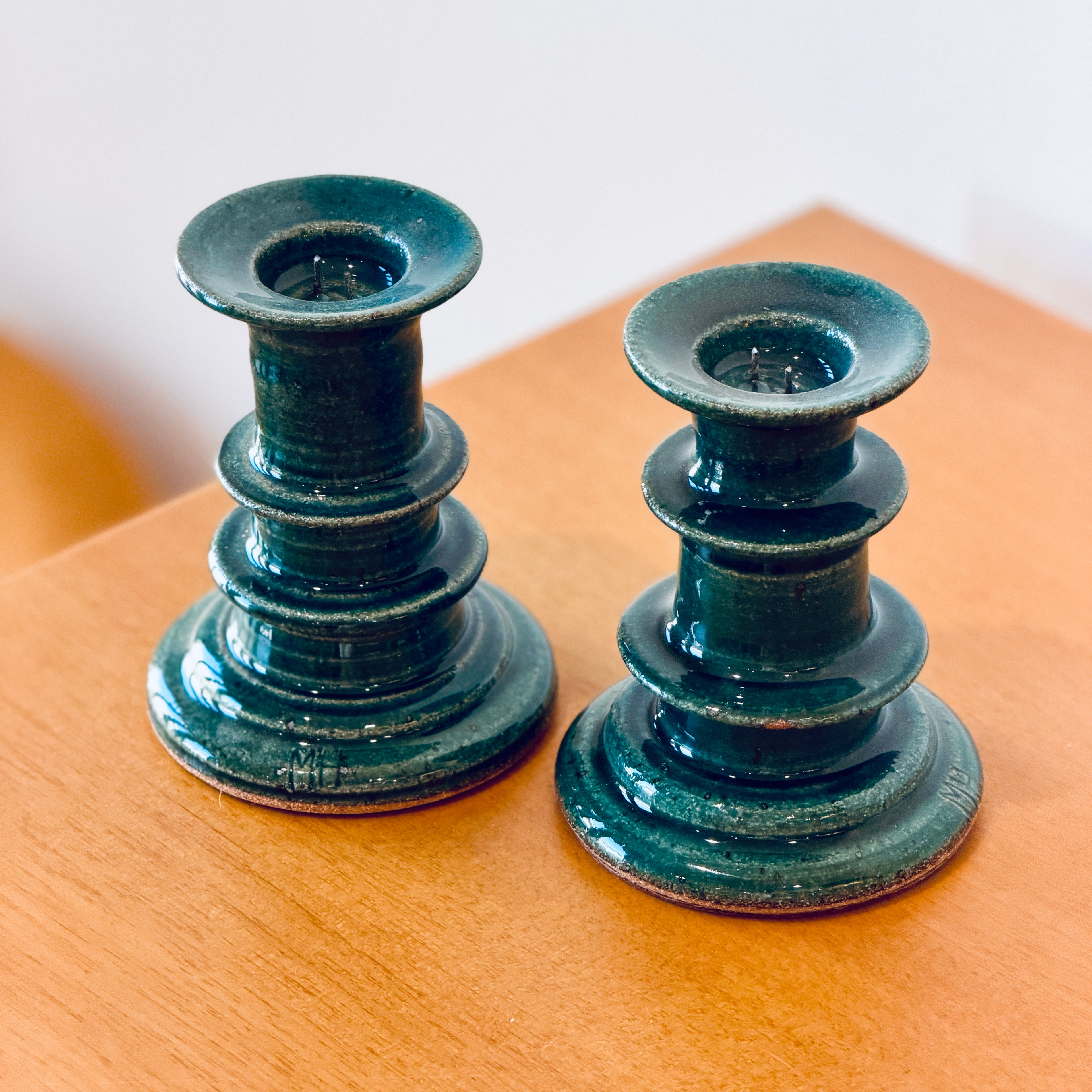 Temple Candle Stick - Green