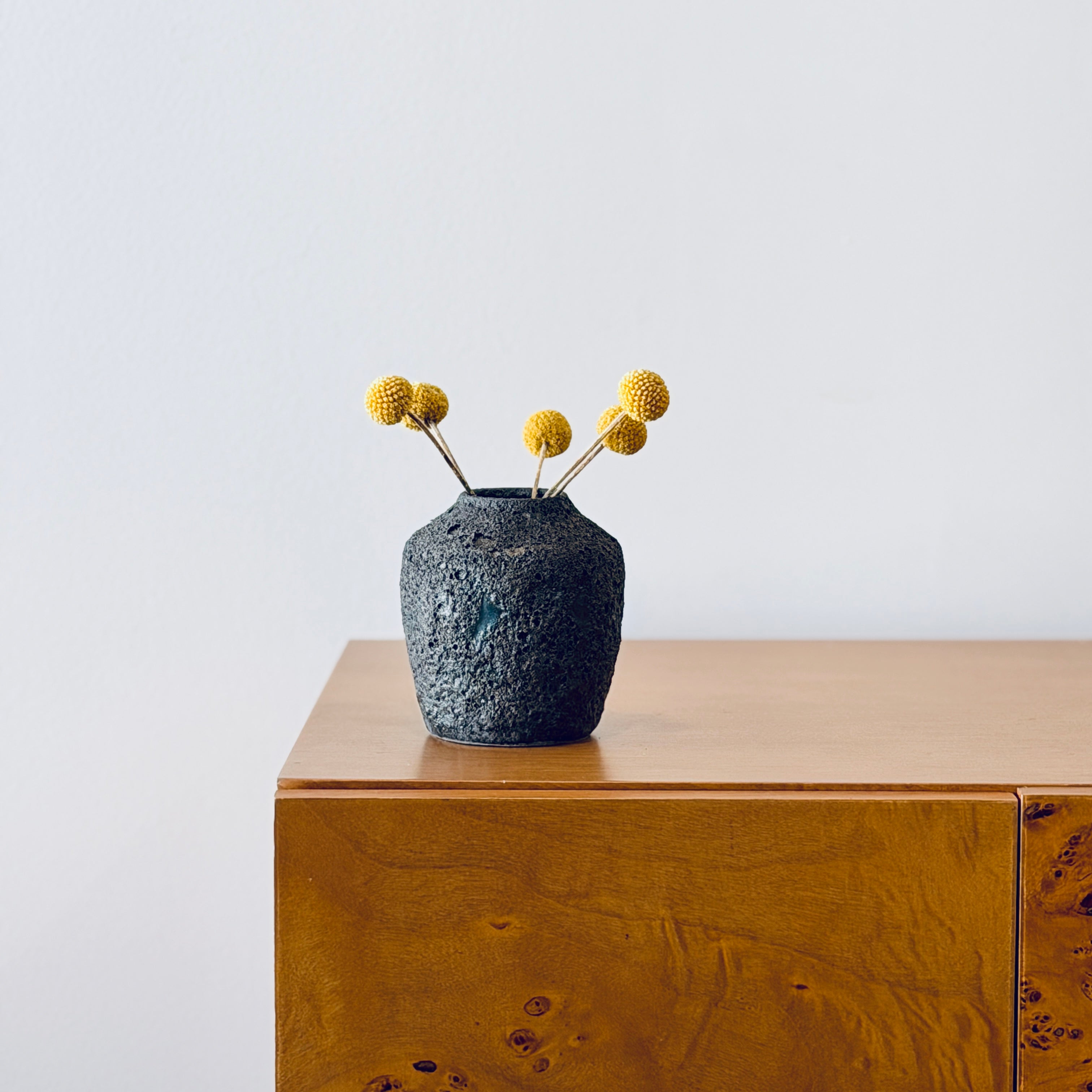 Stone Black Small Vase