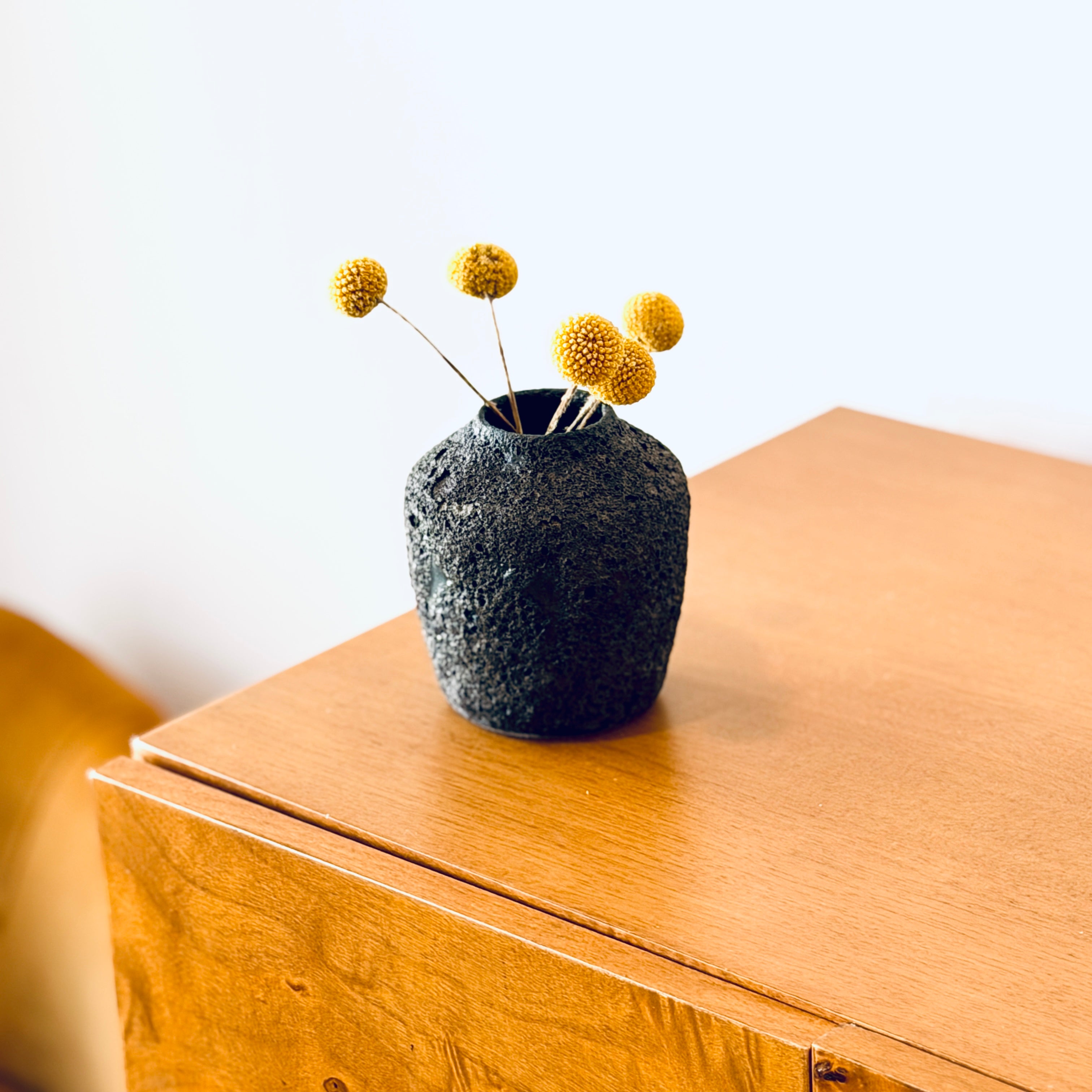 Stone Black Small Vase